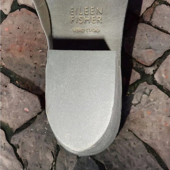 Eileen Fisher Ink Ankle Booties 7 VINTAGE Gray Pebbled Leather Zip Back NIB - Picture 11 of 16